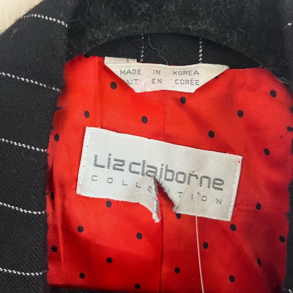 VTG 90s Avant Garde Old Money Structured Pinstripe Double Breasted Blazer M - Picture 5 of 8